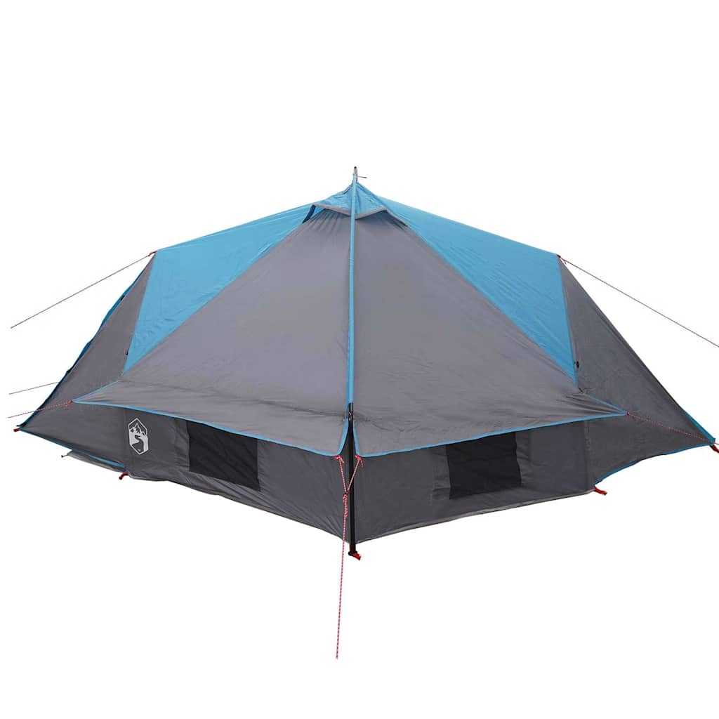 Teepee sátor 4-fős tetővel kék és szürke 388 x 320 x 169 cm