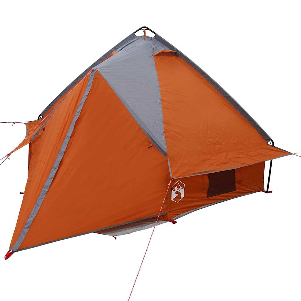 Teepee sátor 4 fő részére szürke és narancs 388 x 320 x 169 cm