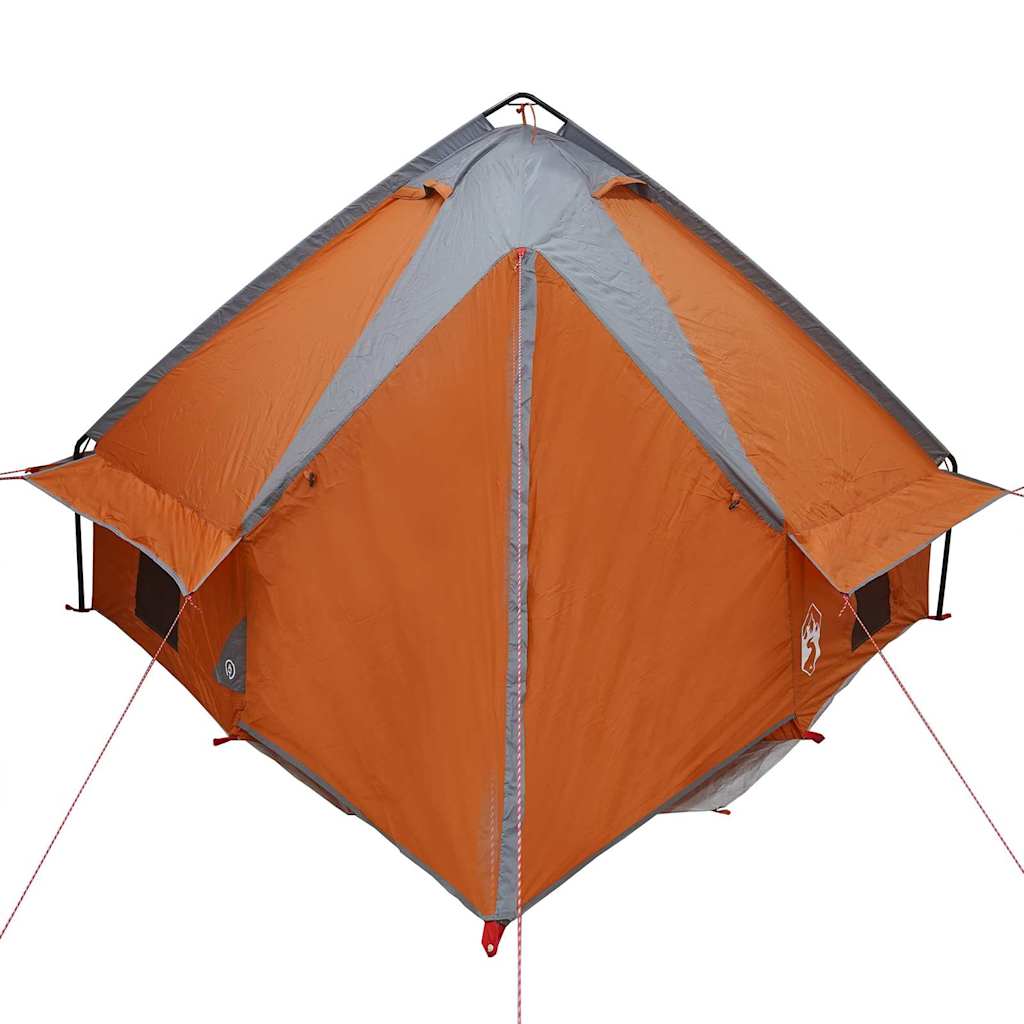 Teepee sátor 4 fő részére szürke és narancs 388 x 320 x 169 cm