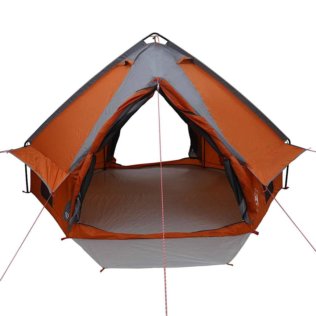 Teepee sátor 4 fő részére szürke és narancs 388 x 320 x 169 cm