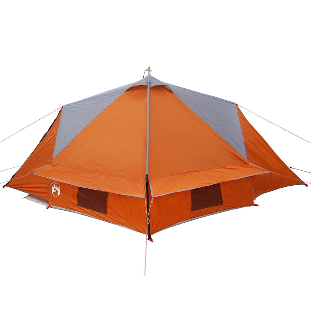 Teepee sátor 4 fő részére szürke és narancs 388 x 320 x 169 cm