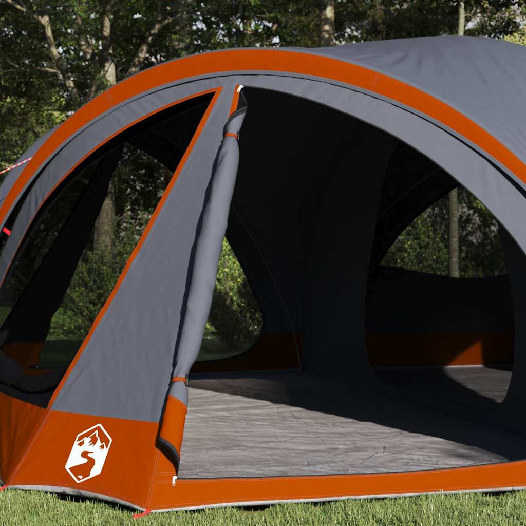Családi sátor 10 fős szürke és narancs 460 x 430 x 214 cm