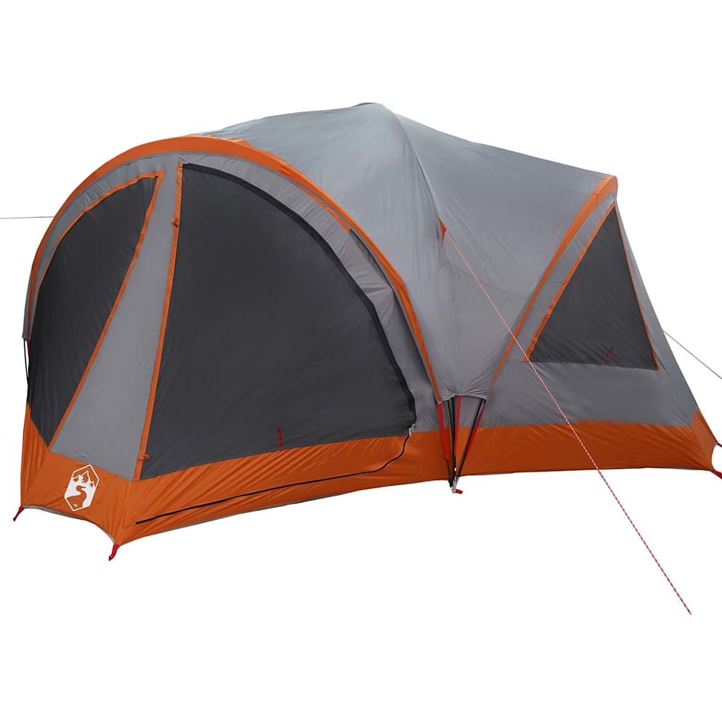 Családi sátor 10 fős szürke és narancs 460 x 430 x 214 cm