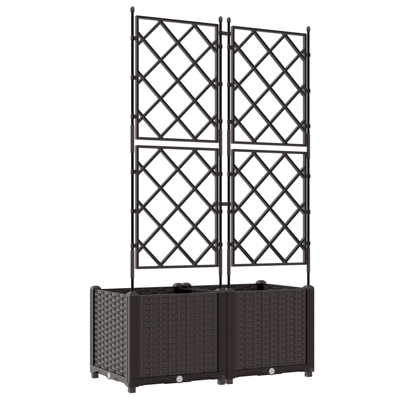 Kerti cserép 2 db barna 80 x 40 x 143 cm pp