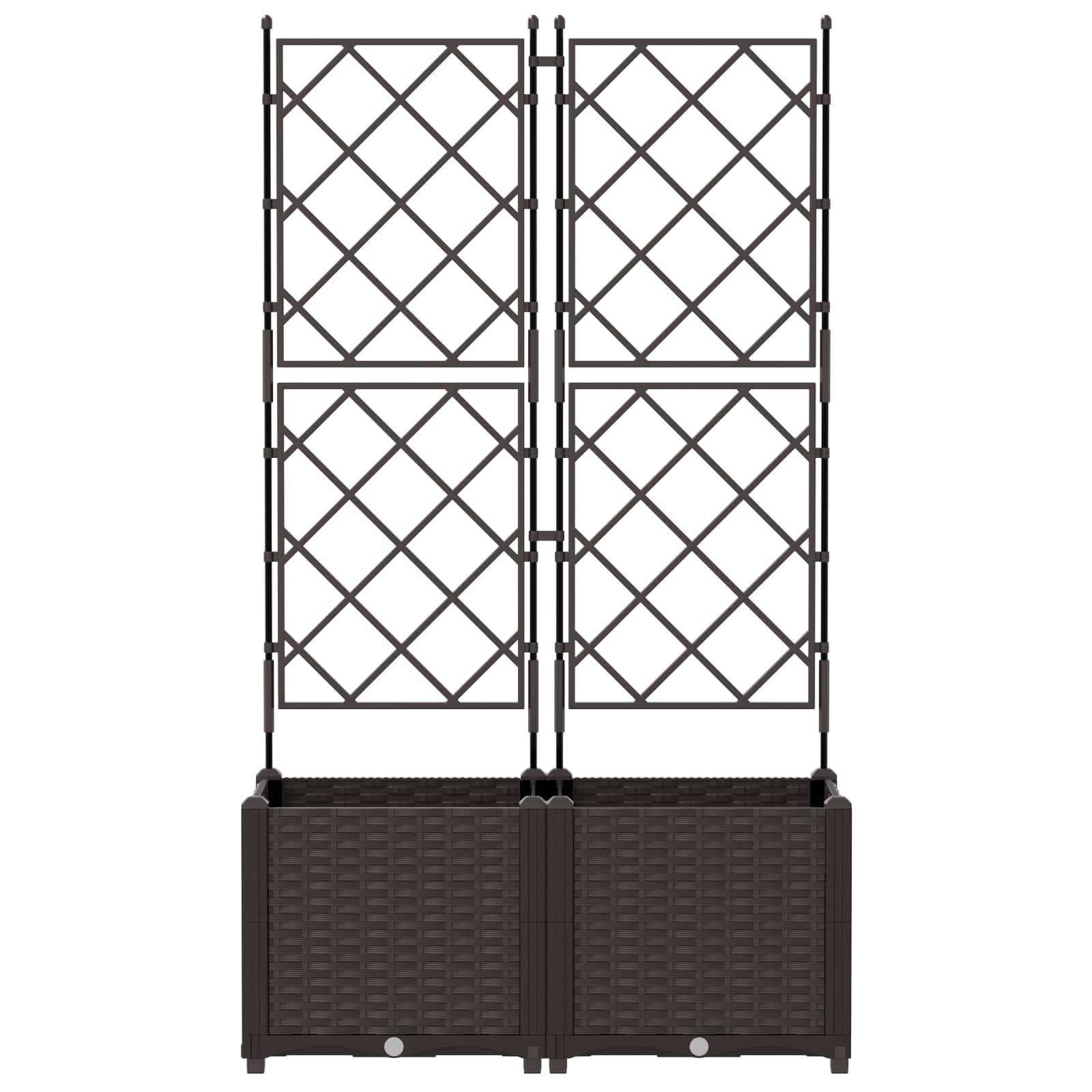 Kerti cserép 2 db barna 80 x 40 x 143 cm pp