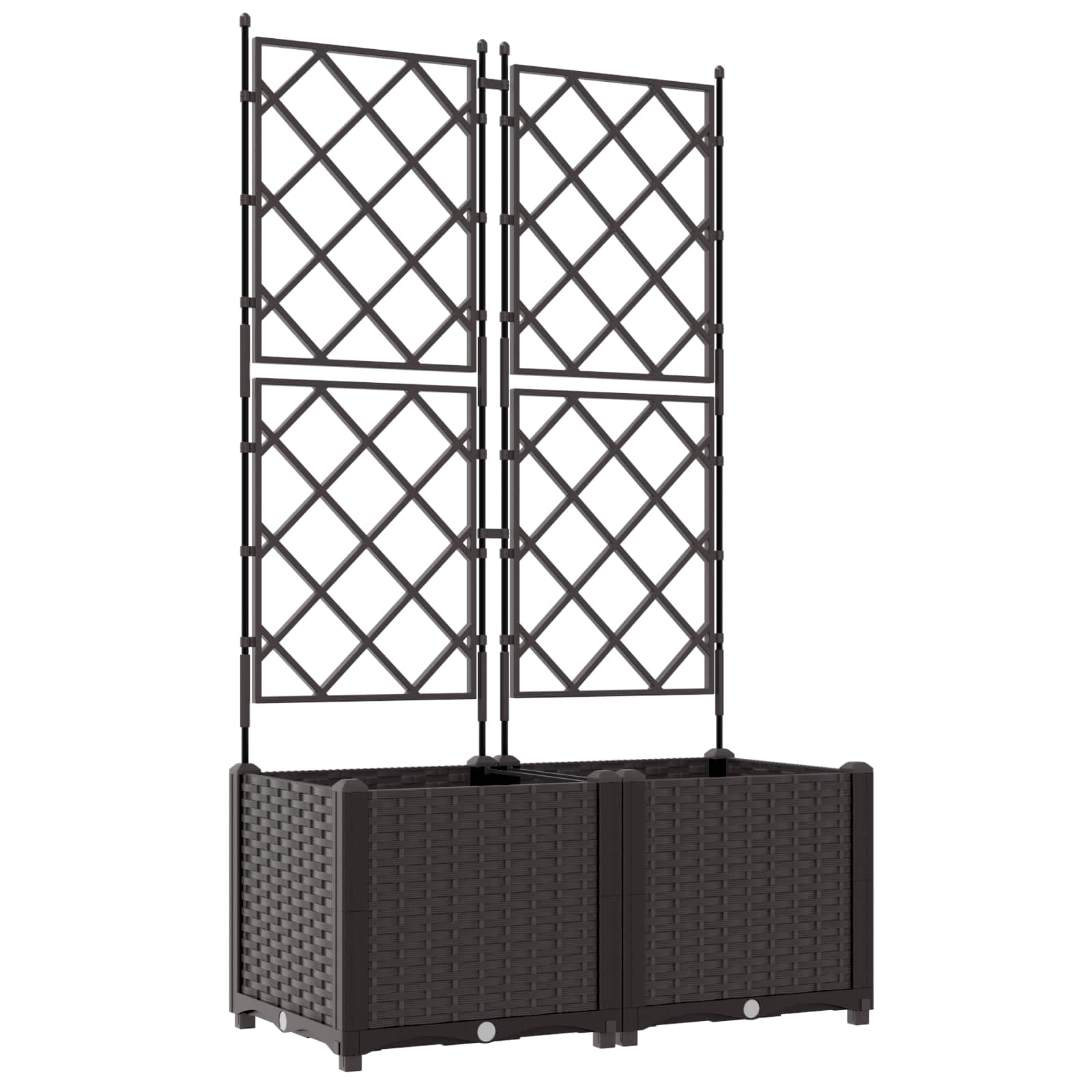 Kerti cserép 2 db barna 80 x 40 x 143 cm pp
