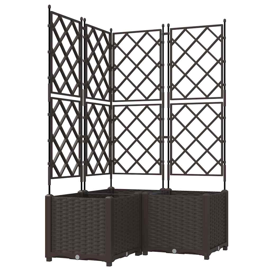 Kerti cserép 3 db barna 80 x 80 x 143 cm pp