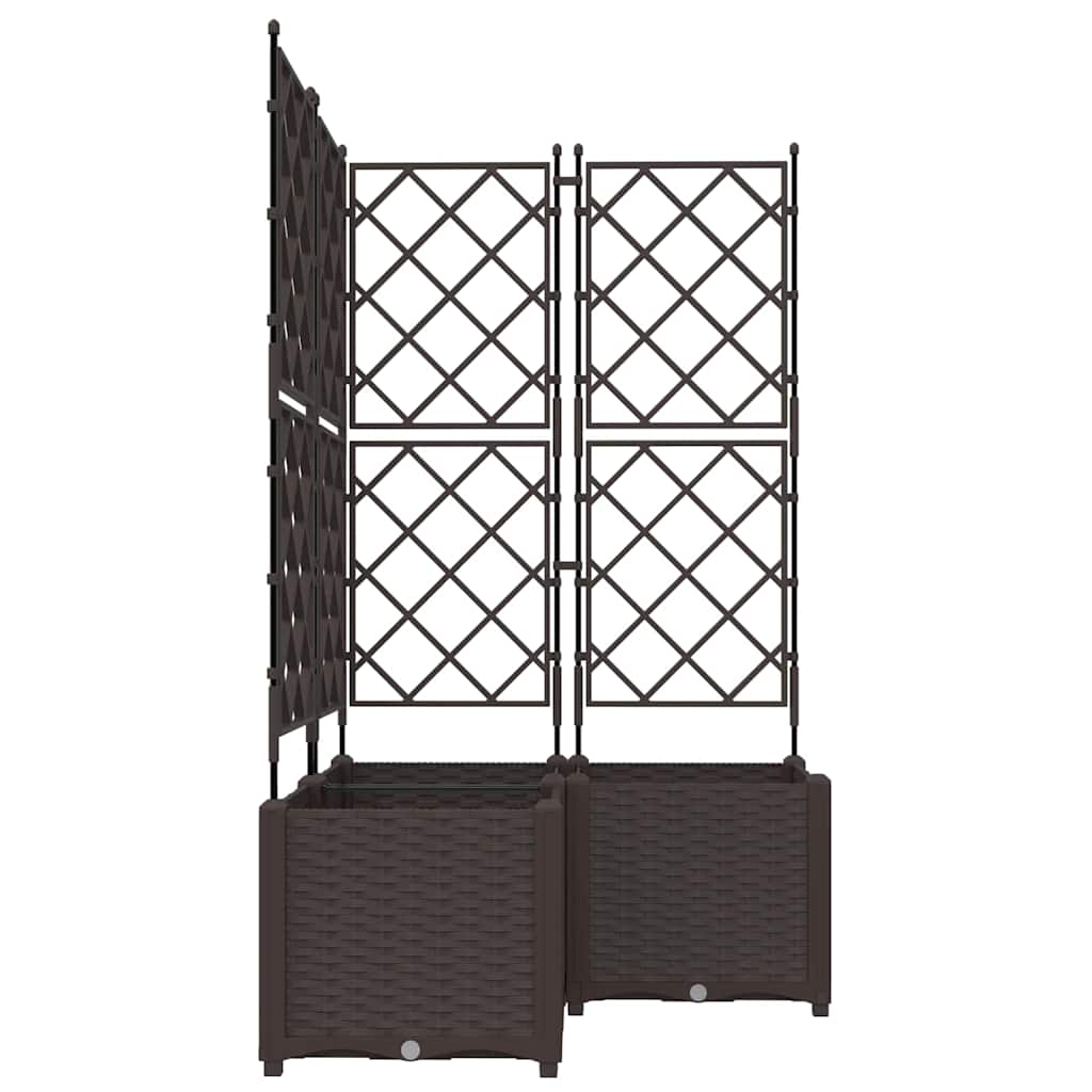 Kerti cserép 3 db barna 80 x 80 x 143 cm pp