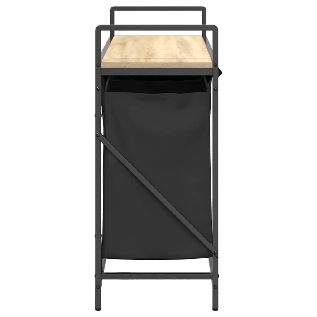 Sonoma tölgy mosodai kosár 3 rekeszes polccal