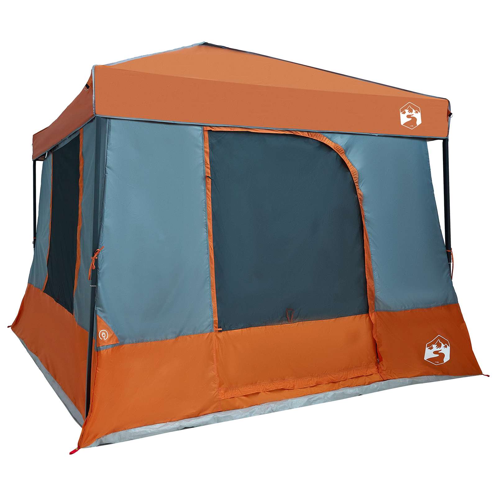 Kemping sátor szett 2 pcs szürke és narancs taffeta és szövet