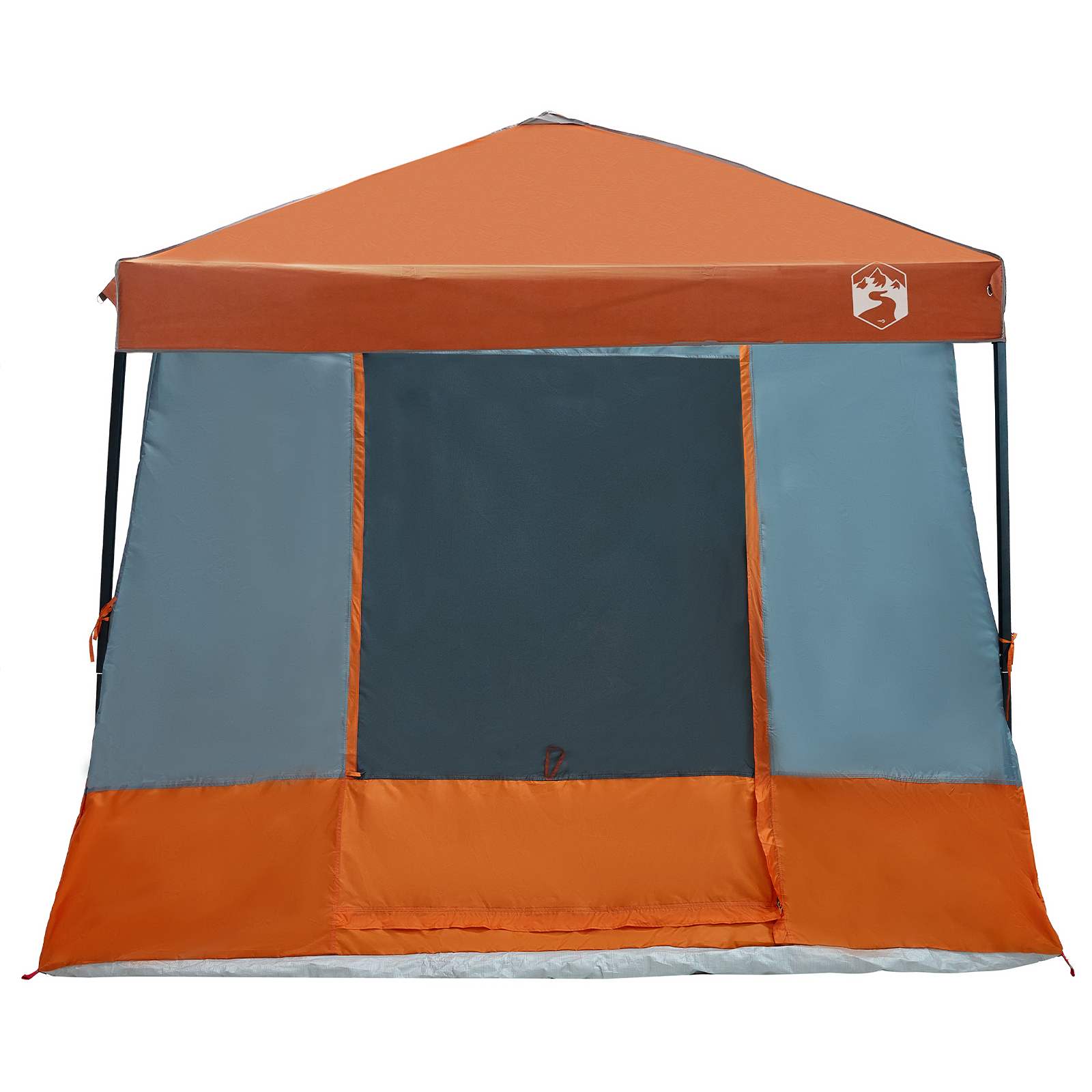 Kemping sátor szett 2 pcs szürke és narancs taffeta és szövet