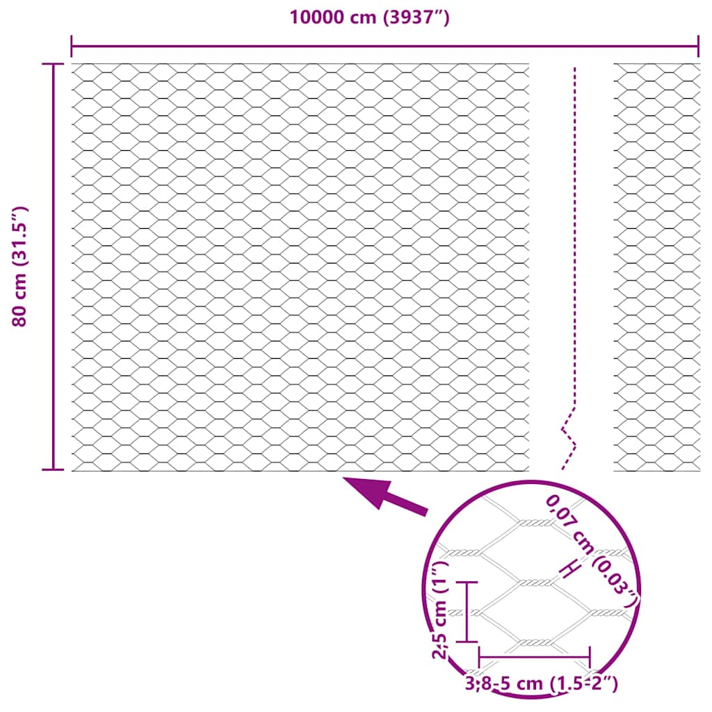 Hegesztett drótháló kerítés 100 x 0,8 m (sz x m)