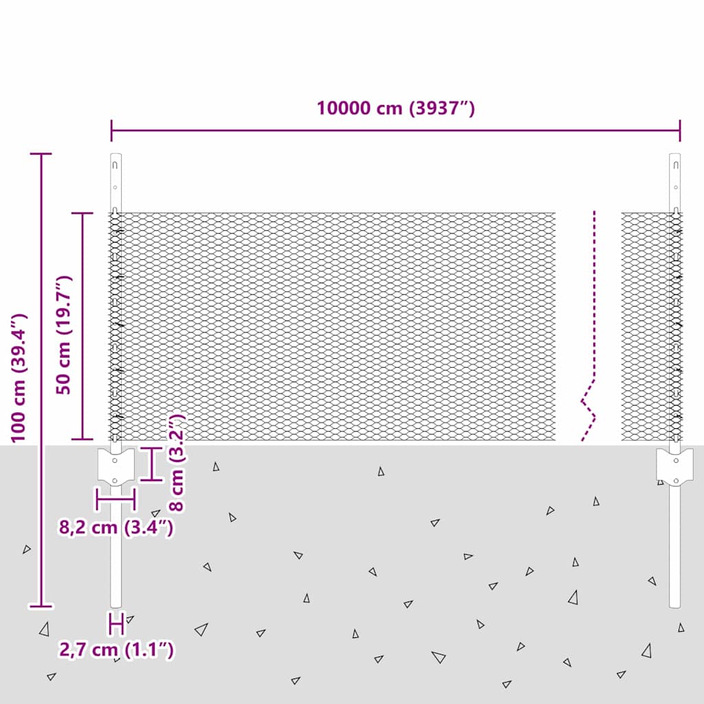 Kerítés oszlopokkal szürke