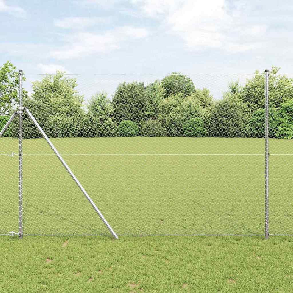 Hexagon kerítés ezüst 1.5 x 100 m horganyzott acél