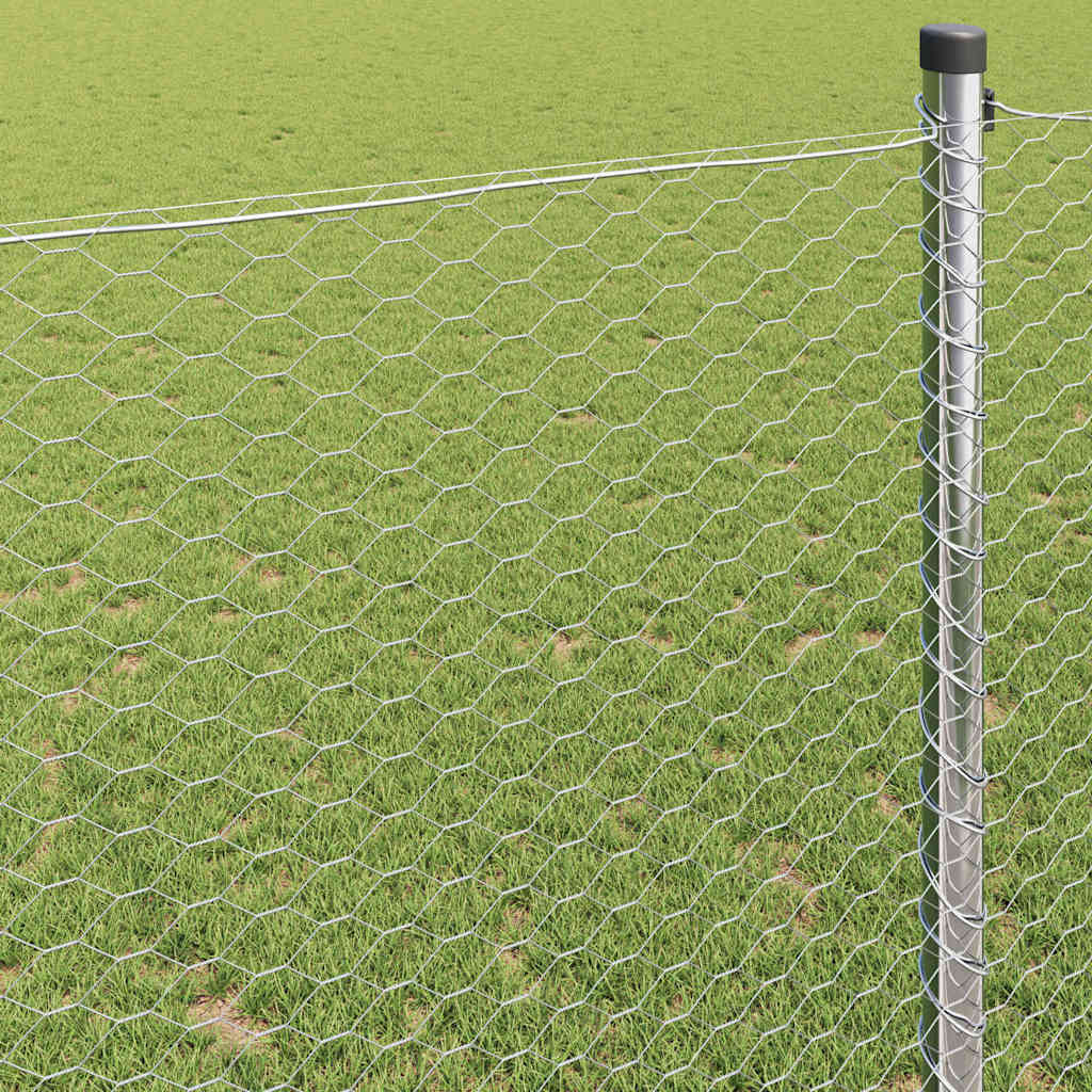Hexagon kerítés ezüst 1.5 x 100 m horganyzott acél