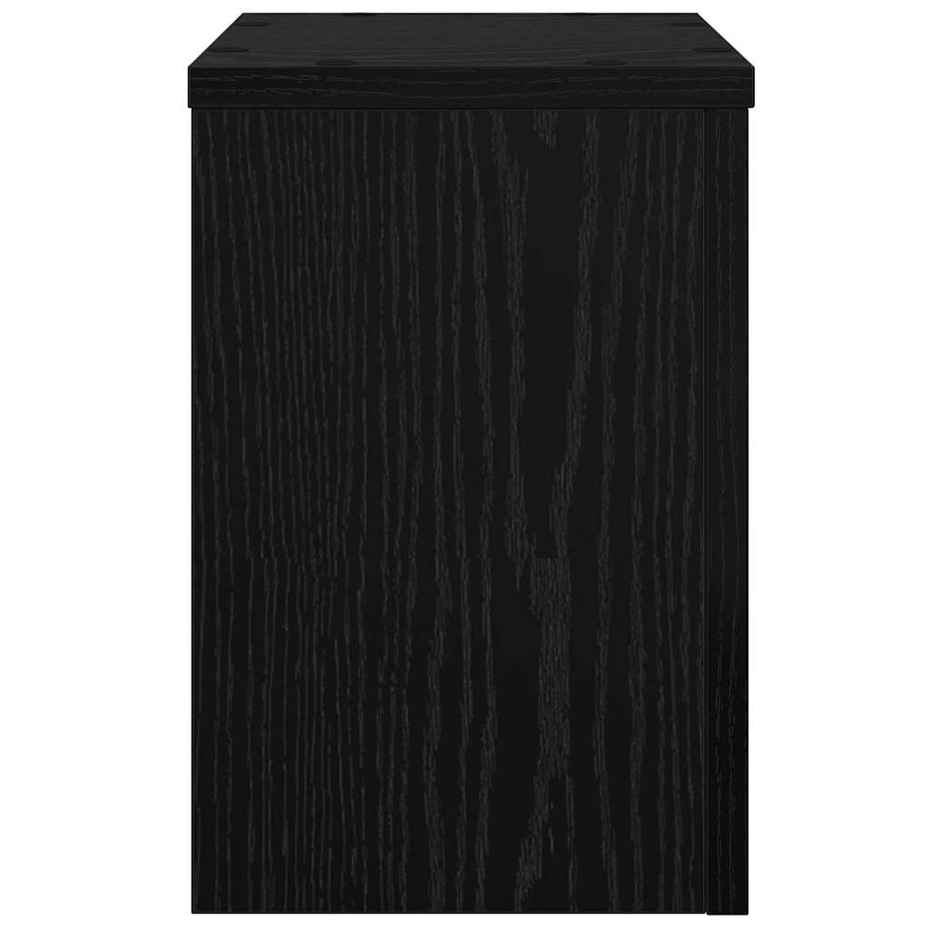 Növényállvány 2 pcs fekete tölgy 20 x 20 x 30 cm faanyag