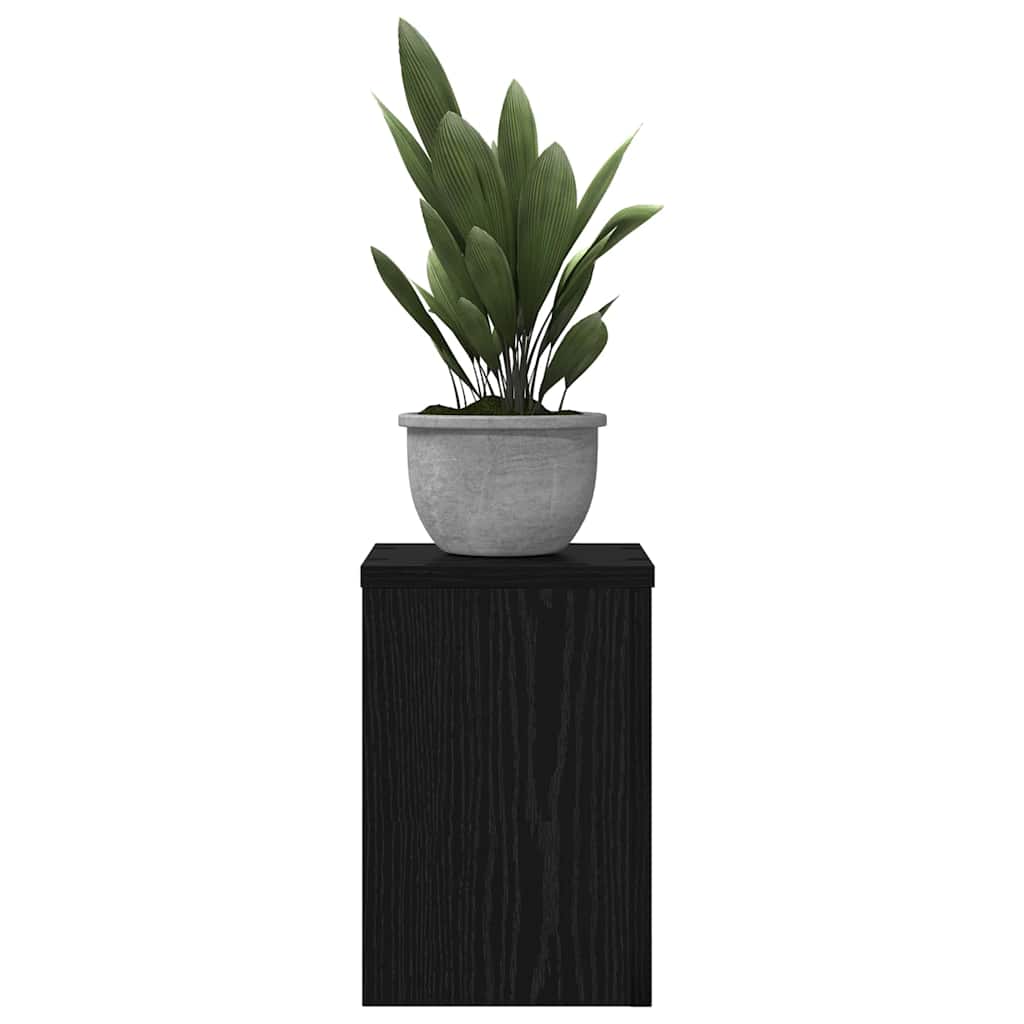 Növényállvány 2 pcs fekete tölgy 20 x 20 x 30 cm faanyag