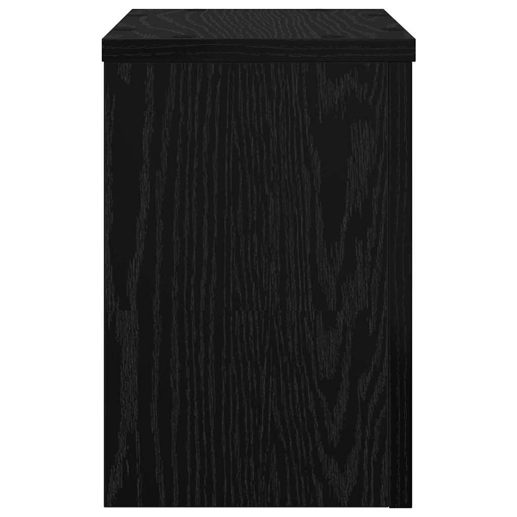 Növényállvány 2 pcs fekete tölgy 20 x 20 x 30 cm faanyag