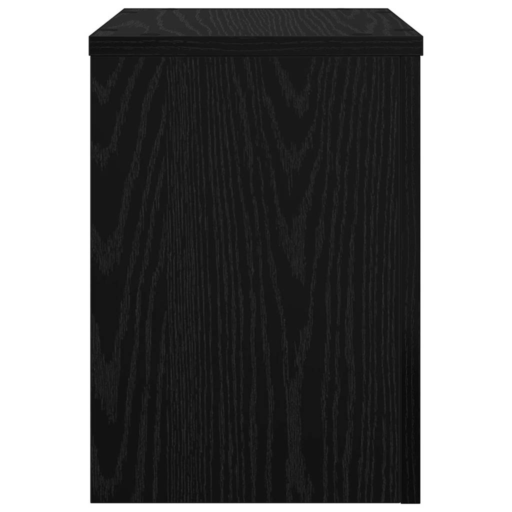 Növényállvány 2 pcs fekete tölgy 25 x 25 x 35 cm faanyag