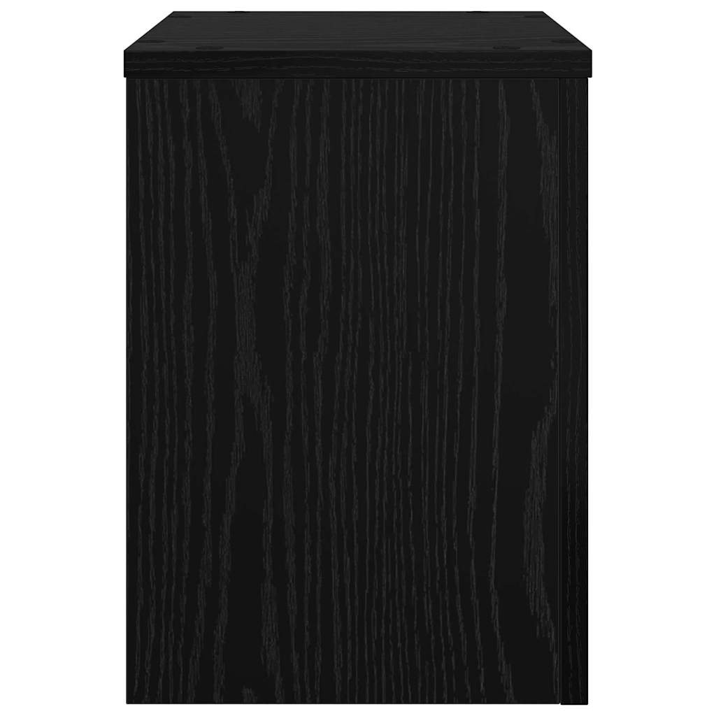 Növényállvány 2 pcs fekete tölgy 25 x 25 x 35 cm faanyag