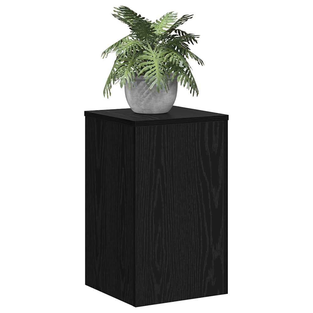 Növényállvány 2 pcs fekete tölgy 30 x 30 x 50 cm faanyag