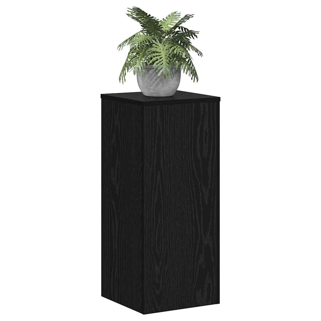 Növényállvány 2 pcs fekete tölgy 30 x 30 x 70 cm faanyag