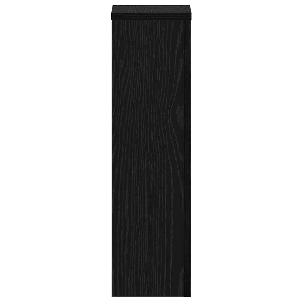 Növényállvány 2 pcs fekete tölgy 17 x 17 x 60 cm faanyag