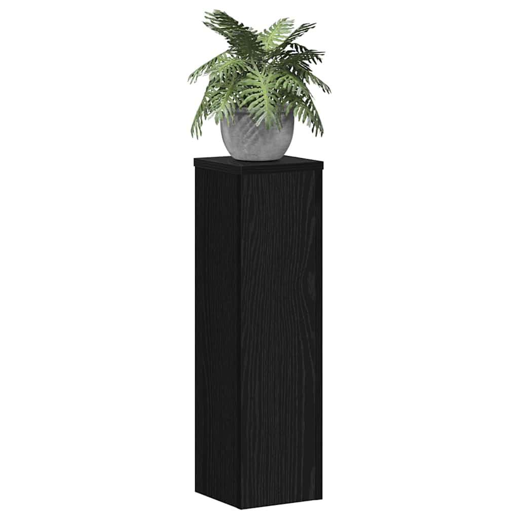 Növényállvány 2 pcs fekete tölgy 17 x 17 x 60 cm faanyag
