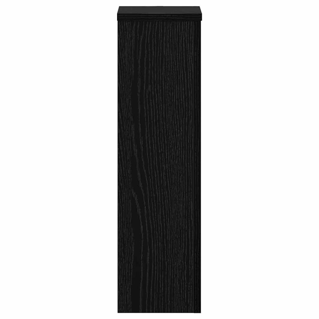 Növényállvány 2 pcs fekete tölgy 17 x 17 x 60 cm faanyag