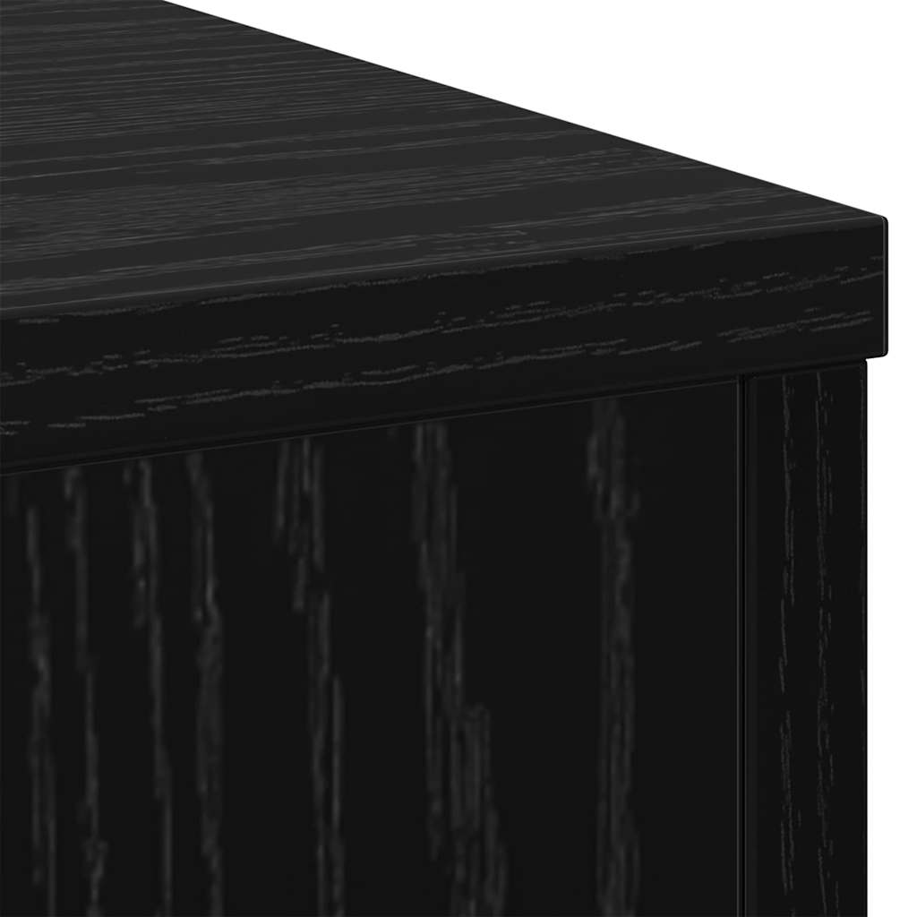 Növényállvány 2 pcs fekete tölgy 25 x 25 x 80 cm faanyag