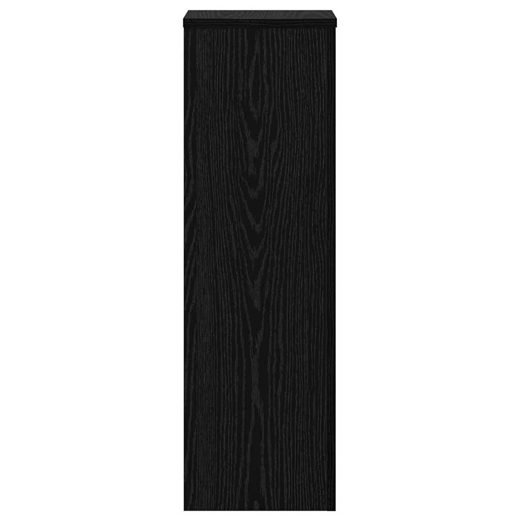 Növényállvány 2 pcs fekete tölgy 25 x 25 x 80 cm faanyag