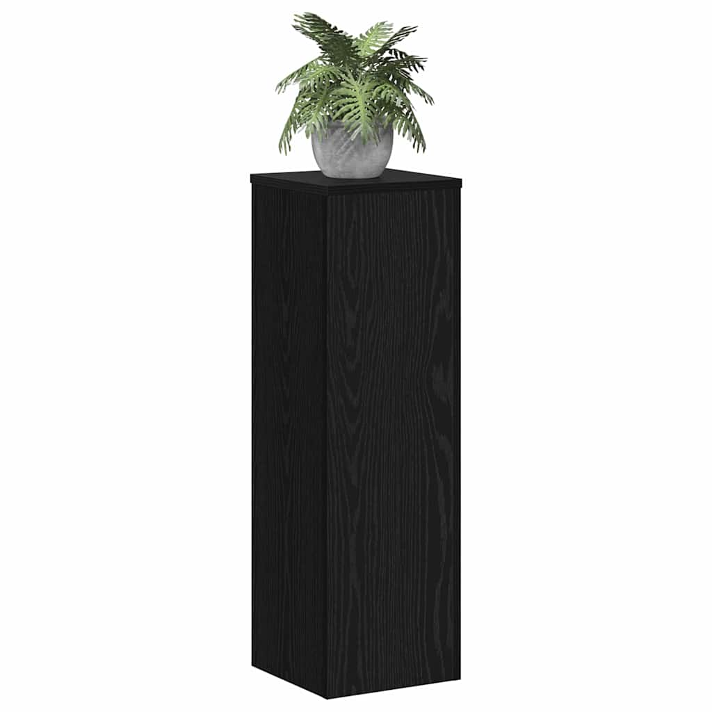 Növényállvány 2 pcs fekete tölgy 25 x 25 x 80 cm faanyag