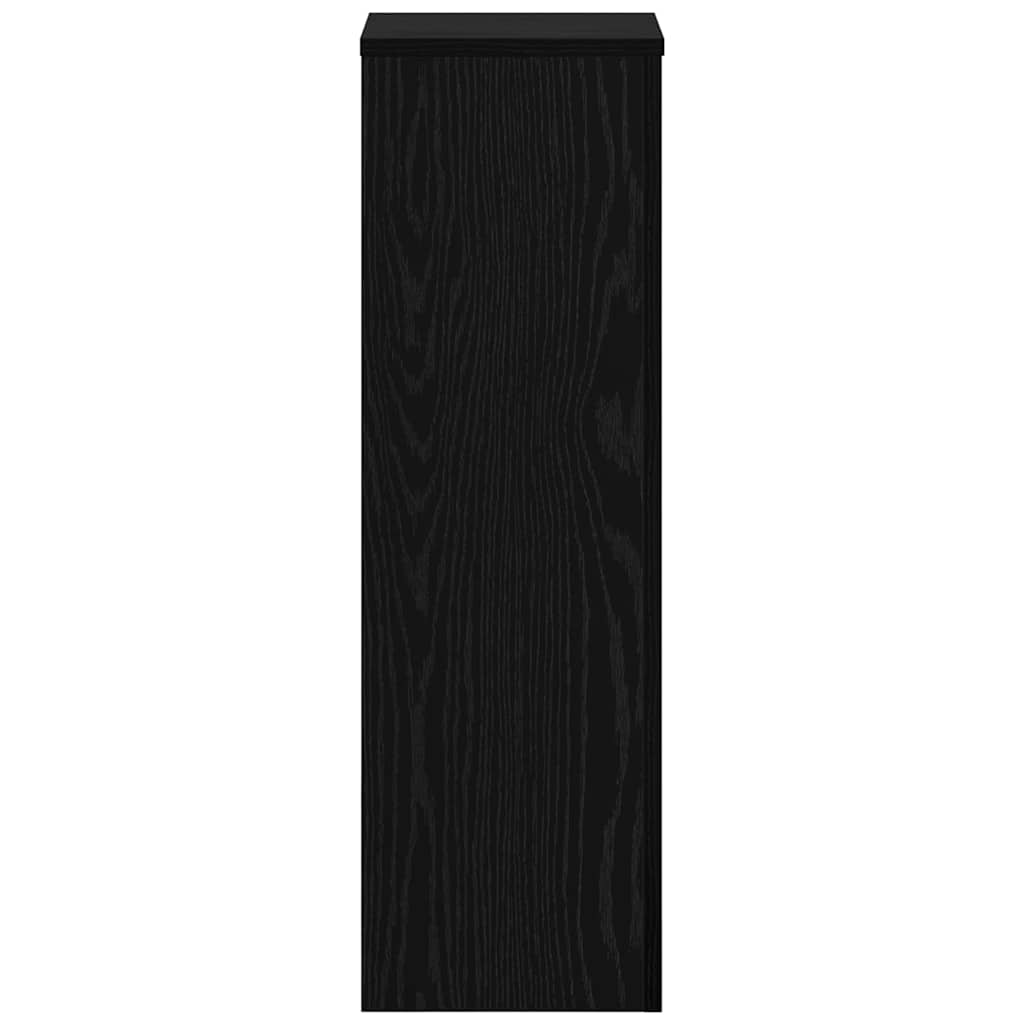Növényállvány 2 pcs fekete tölgy 25 x 25 x 80 cm faanyag
