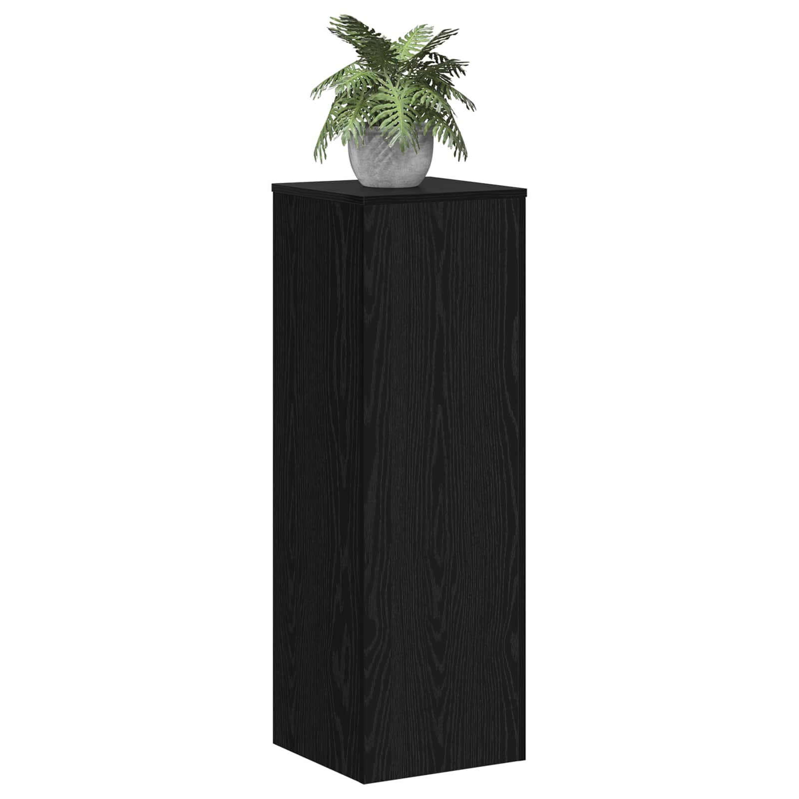 Növényállvány fekete tölgy 33 x 33 x 100 cm szerelt fa