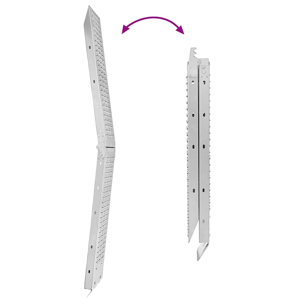 Rakodó rámpa 2 pcs ezüst 166 x 22,5 x 4,5 cm horganyzott acél