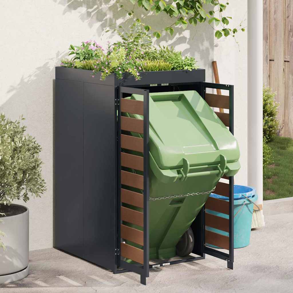 Hulladékgyűjtő tároló virágcserép tetővel 240l-es kukához