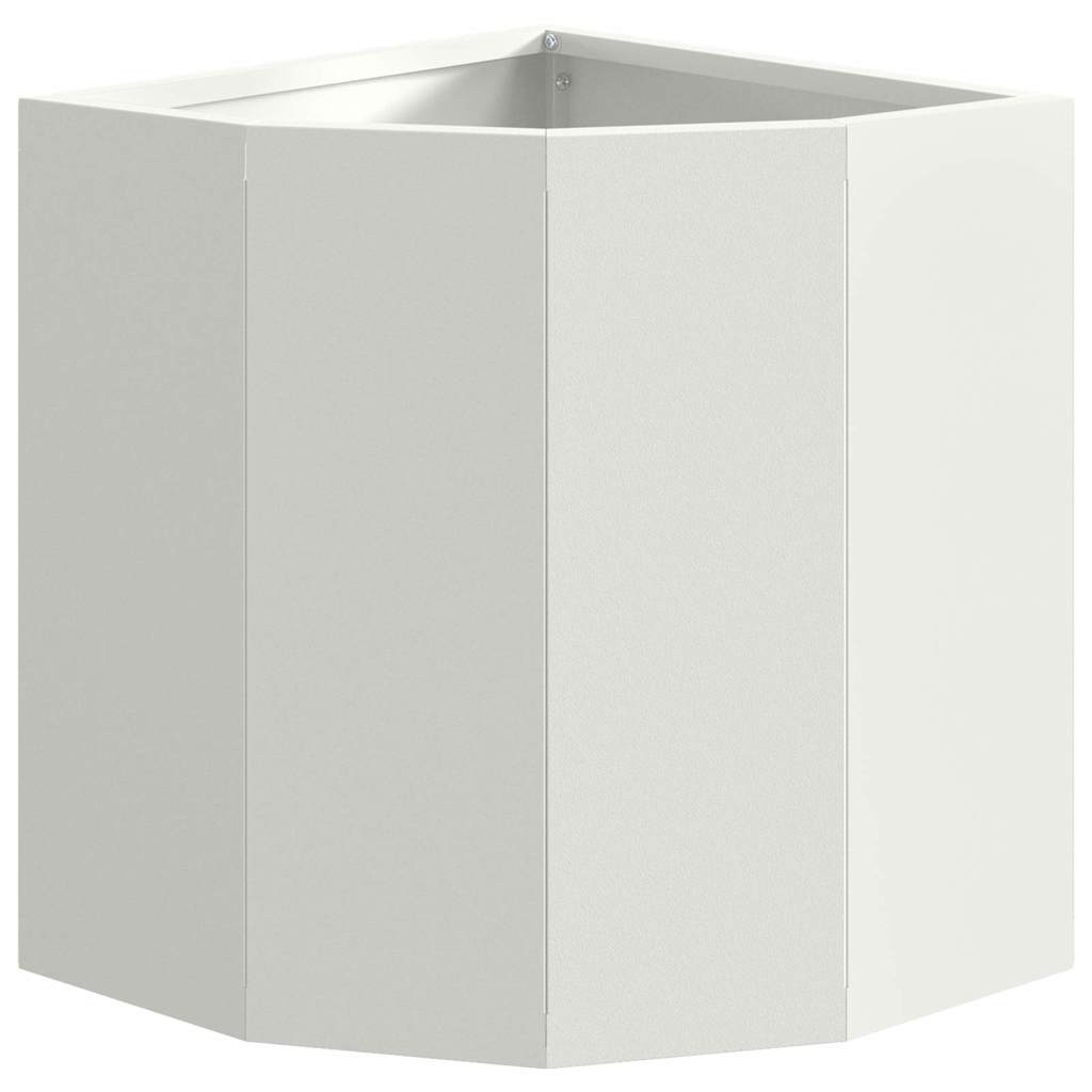 Sarok virágtartó fehér 30 x 30 x 35 cm acél