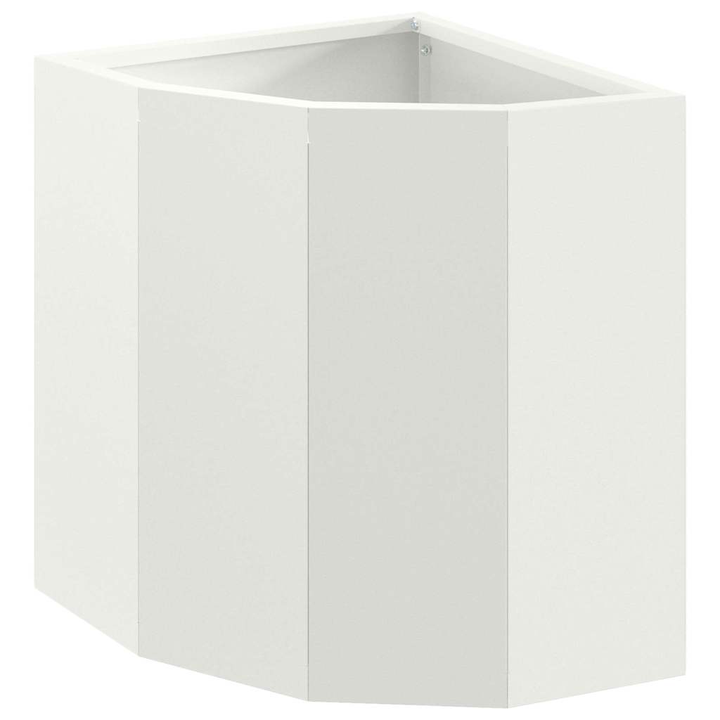 Sarok virágtartó fehér 30 x 30 x 35 cm acél