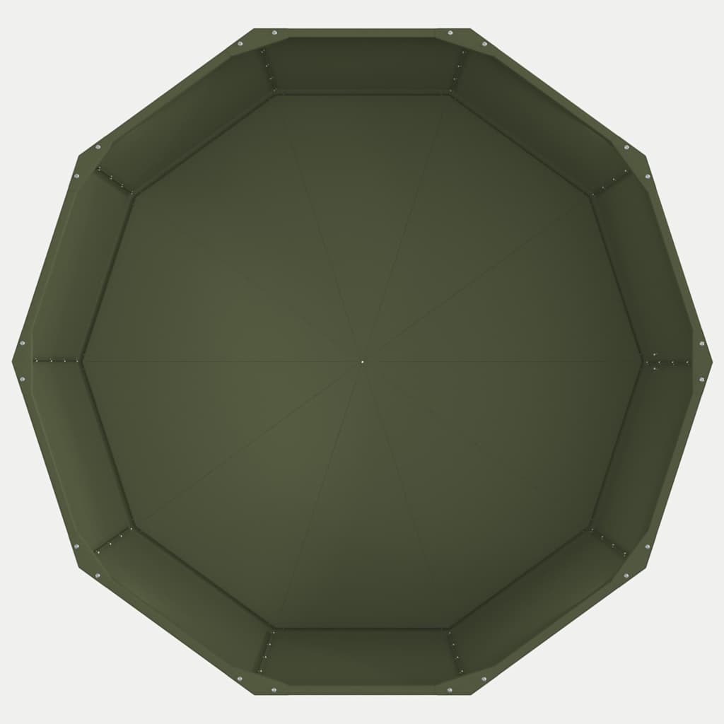 Növénytartó olajzöld 120 x 120 x 50 cm acél