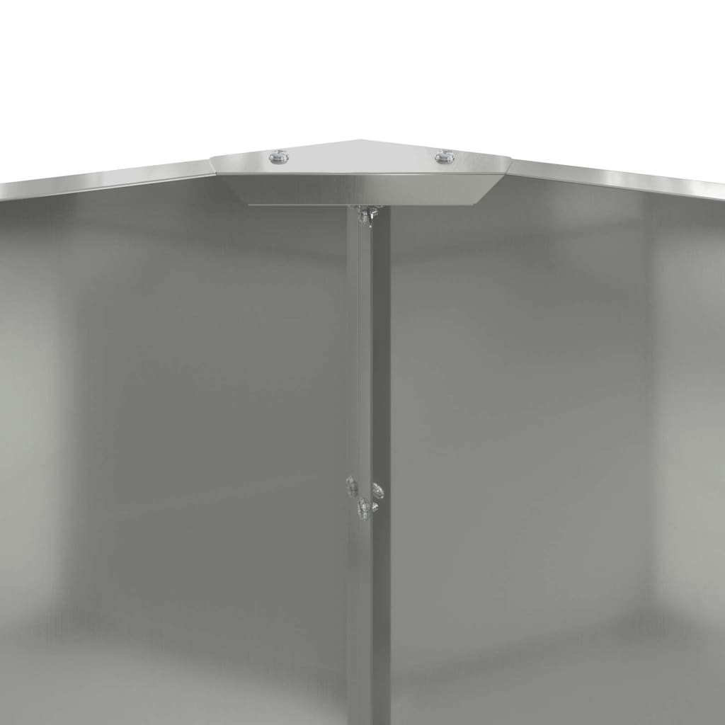 Növénytartó ezüst 60 x 60 x 50 cm horganyzott acél