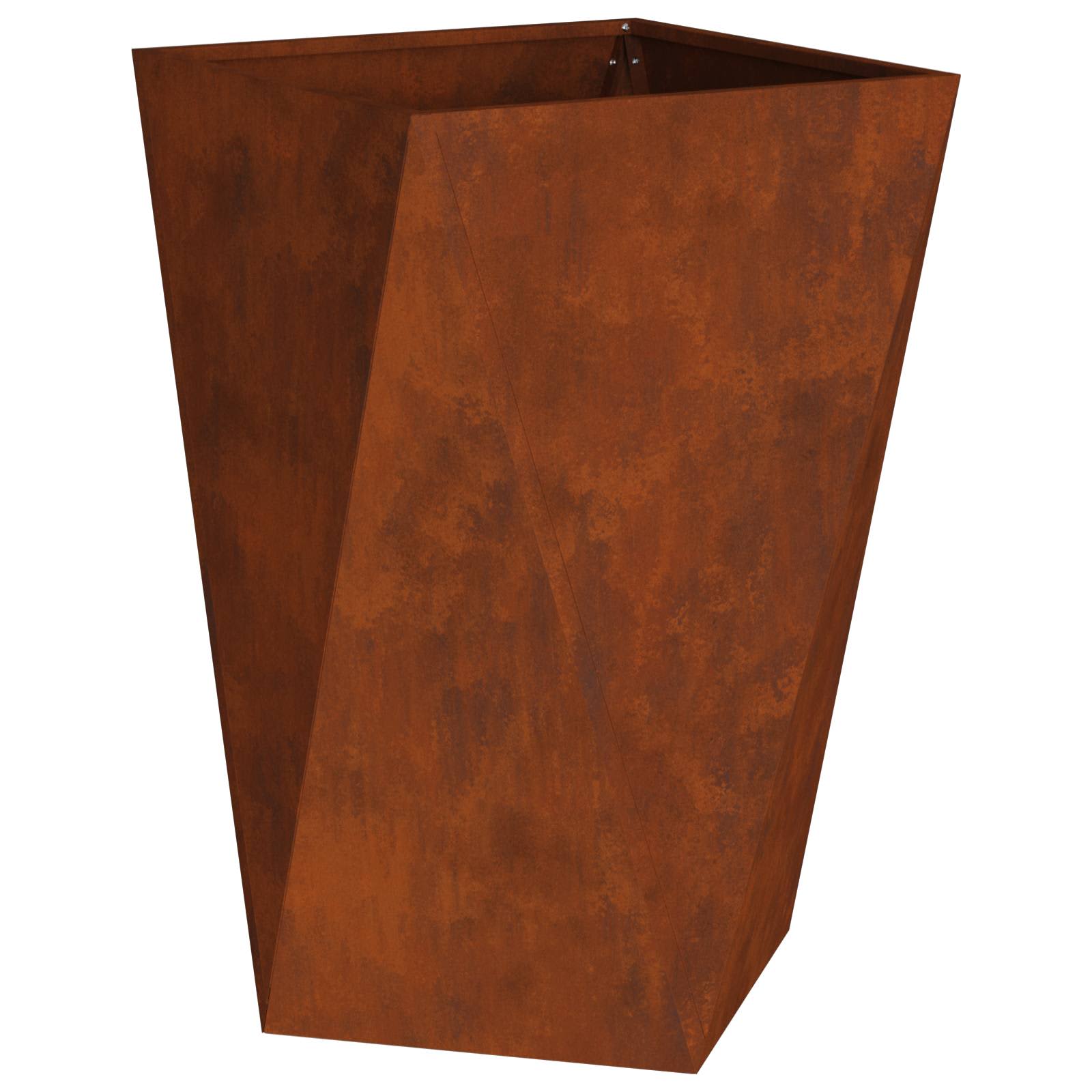 Növénytartó 2 pcs rozsdás 50 x 50 x 75 cm időjárásálló acél