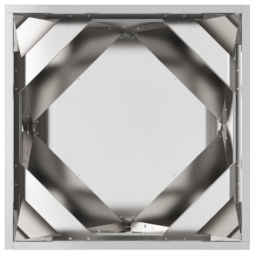 Növénytartó ezüst 50 x 50 x 50 cm rozsdamentes acél
