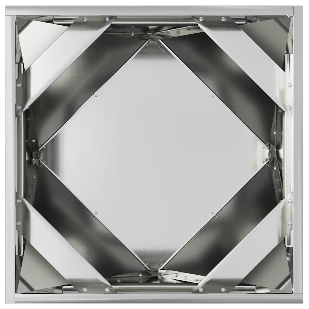 Növénytartó 2 pcs ezüst 50 x 50 x 50 cm horganyzott acél