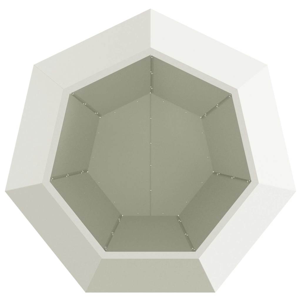 Növénytartó 2 pcs fehér 100 x 100 x 80 cm acél