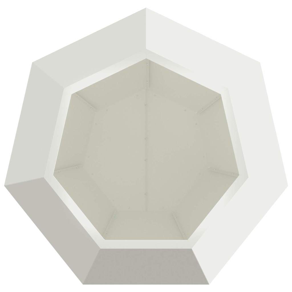 Növénytartó 2 pcs fehér 75 x 75 x 60 cm acél