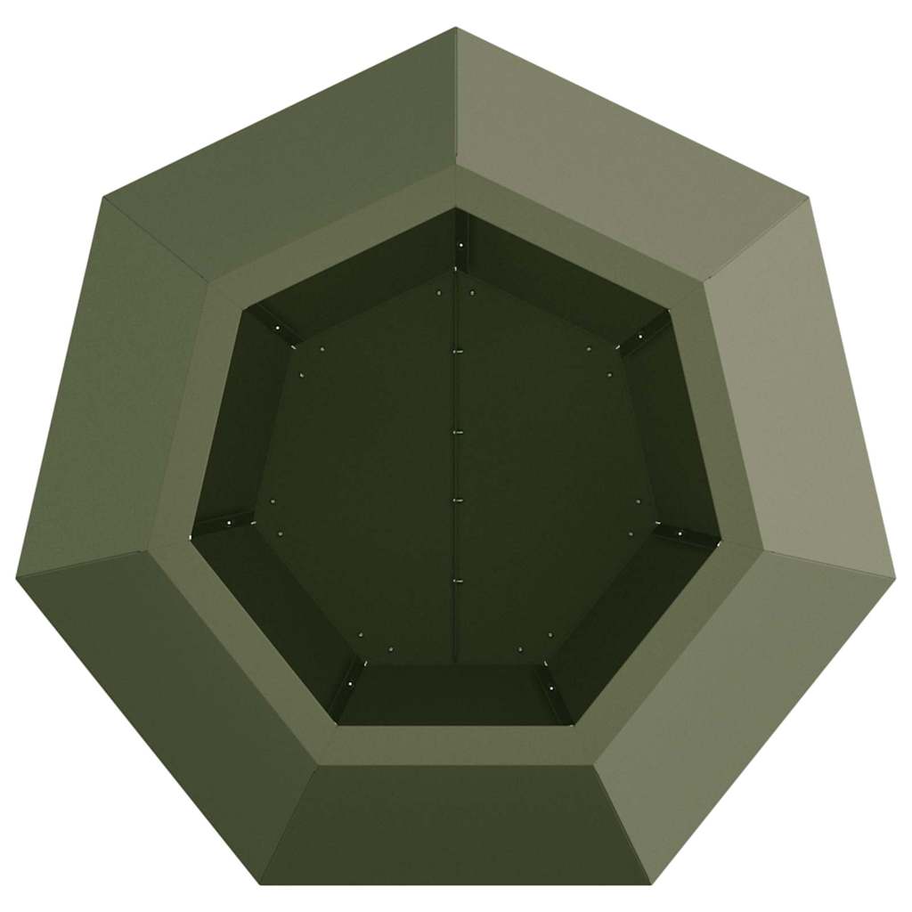 Növénytartó olajzöld 50 x 50 x 40 cm acél
