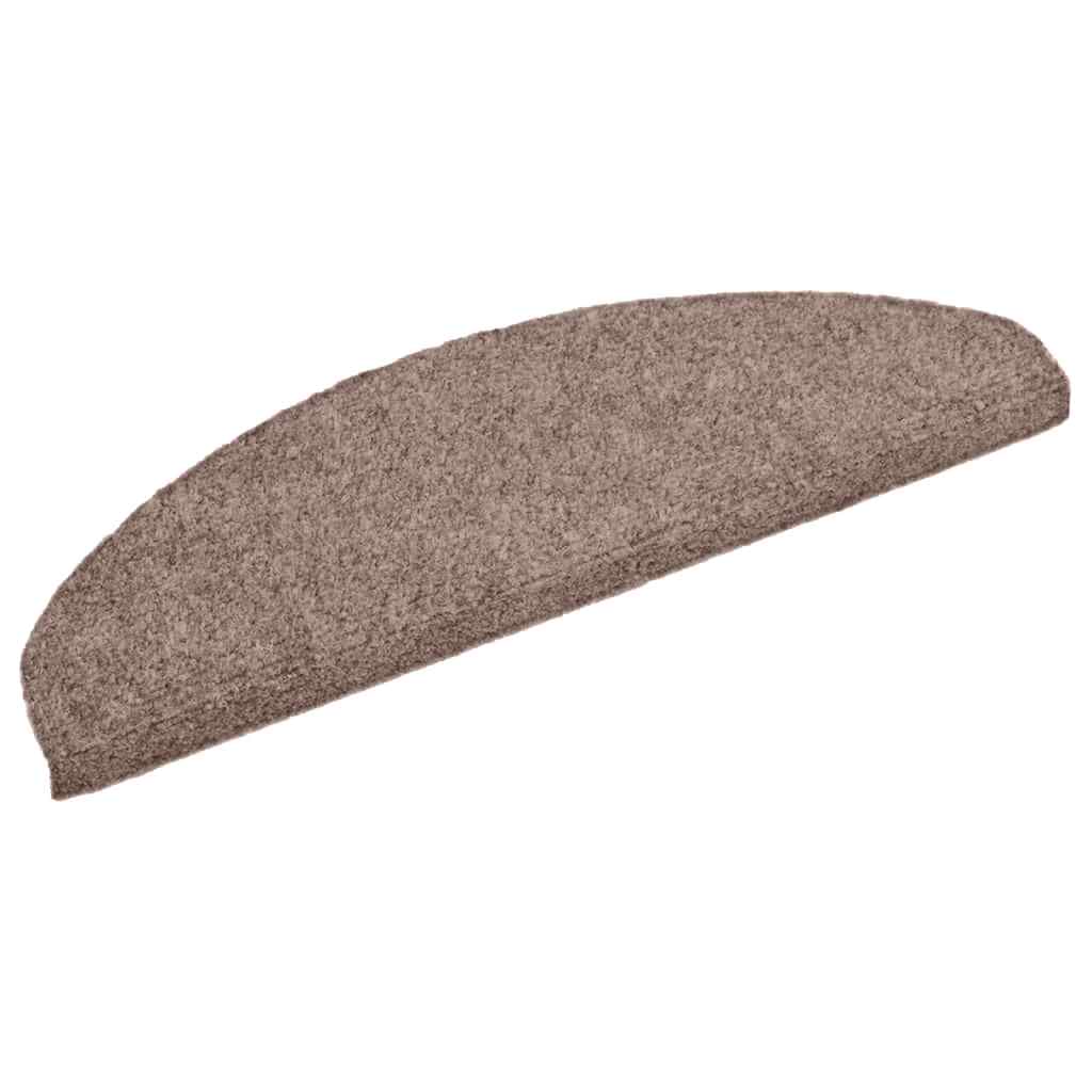 20 db öntapadós lépcsőszőnyeg 65 x 21 x 4 cm világosbarna félkör alakú nagy