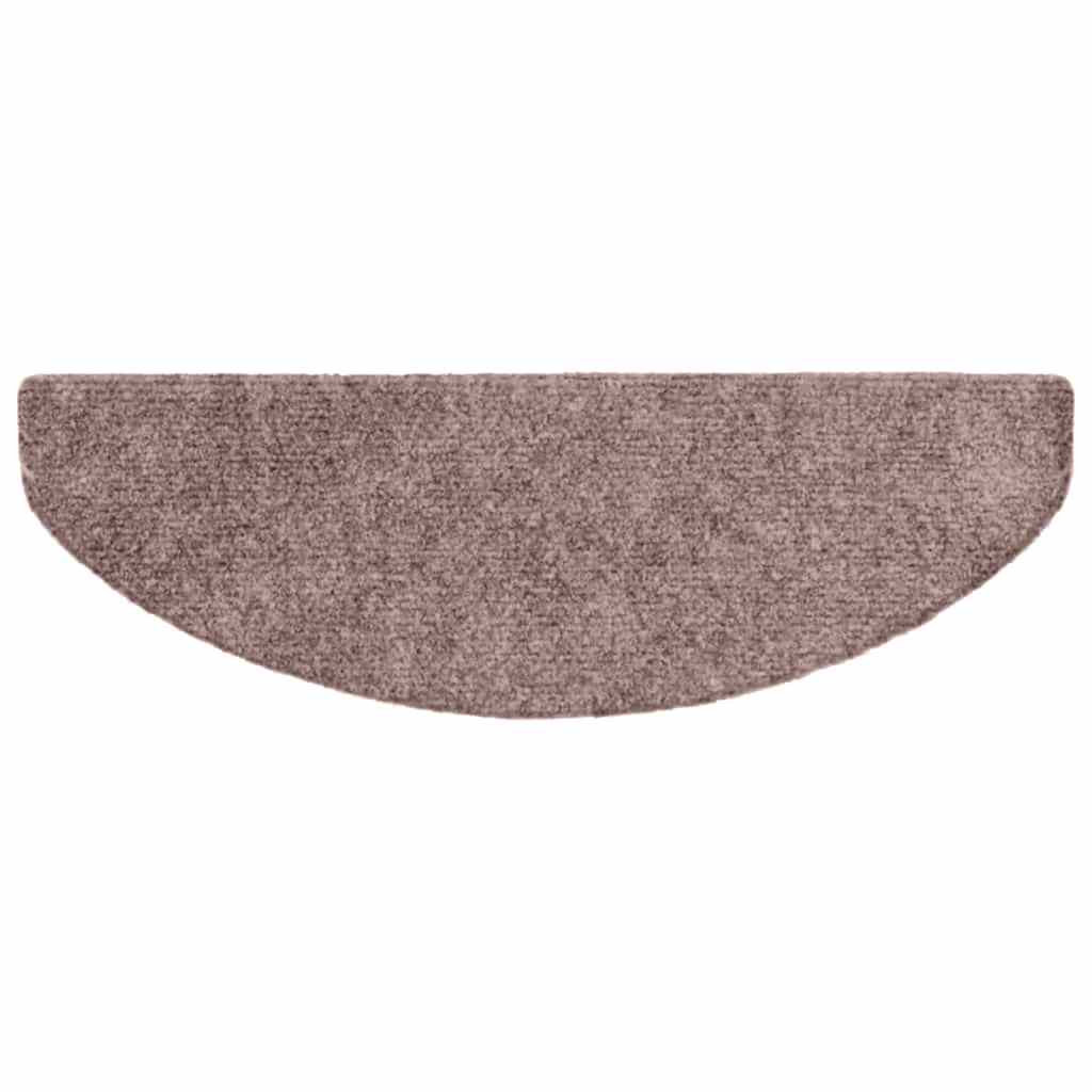 20 db öntapadós lépcsőszőnyeg 65 x 21 x 4 cm világosbarna félkör alakú nagy