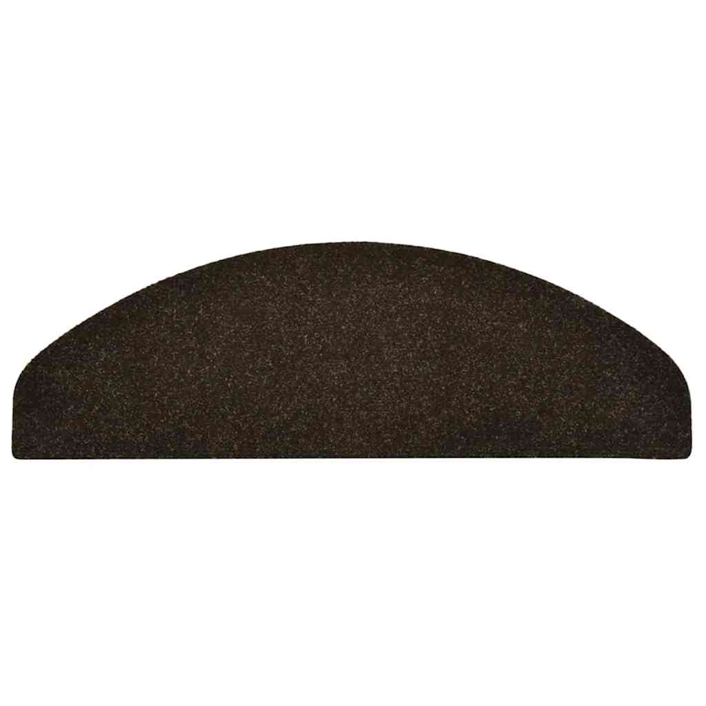 20 db öntapadós lépcsőszőnyeg 65 x 21 x 4 cm sötétbarna félkör alakú nagy