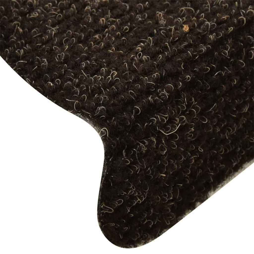 20 db öntapadós lépcsőszőnyeg 65 x 21 x 4 cm sötétbarna félkör alakú nagy